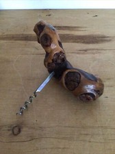 Vintage Wine Corkscrew Wood Handmade Germany Weingut J Gerhardt Nierstein Rhein