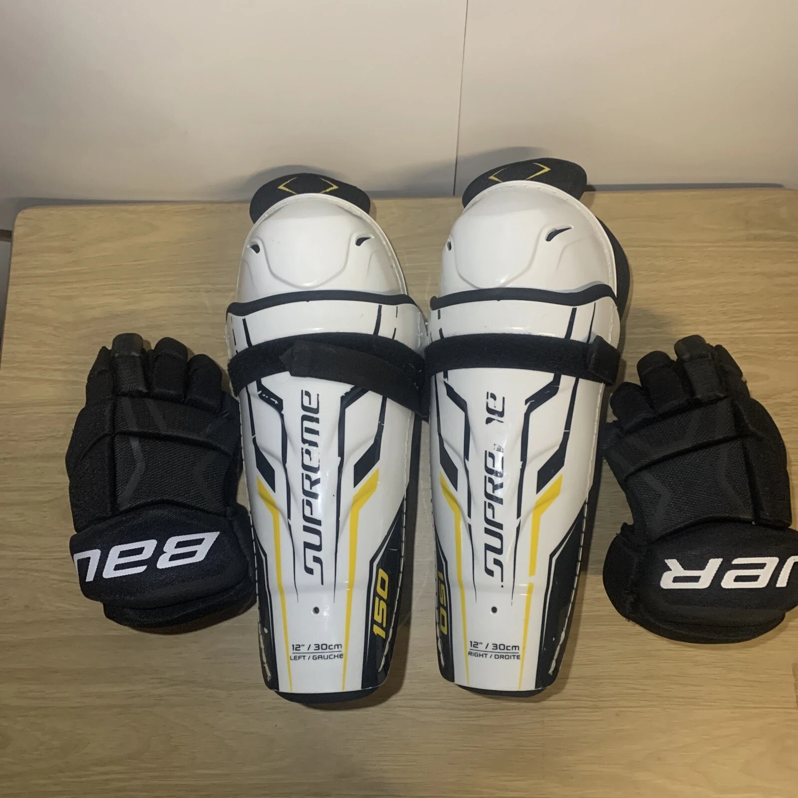 Bauer supreme 150 gants shinguards 12 pouces Excellent !!