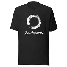 Zen Mindset - White Brushstroke Circle  T-shirt