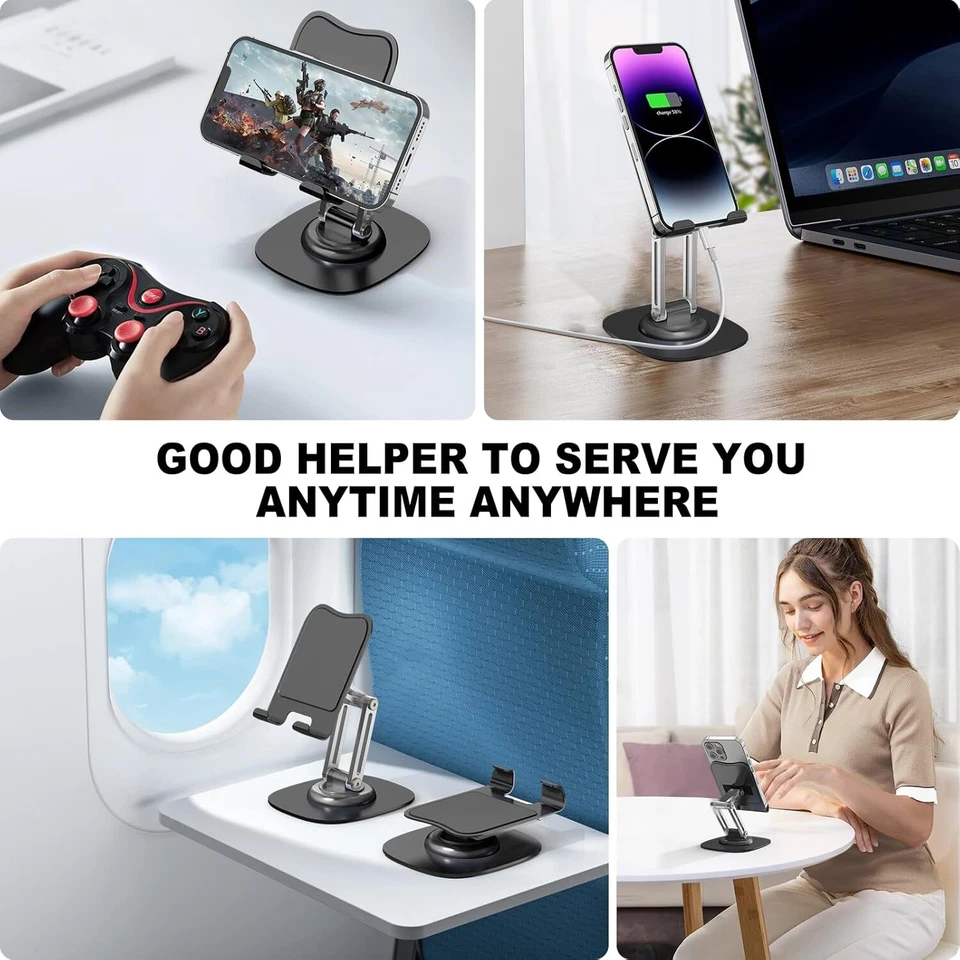 Foldable Adjust Tablet Mount Stand For Mobile Phone iPad iPhone Desktop Holder - Image 4 of 4