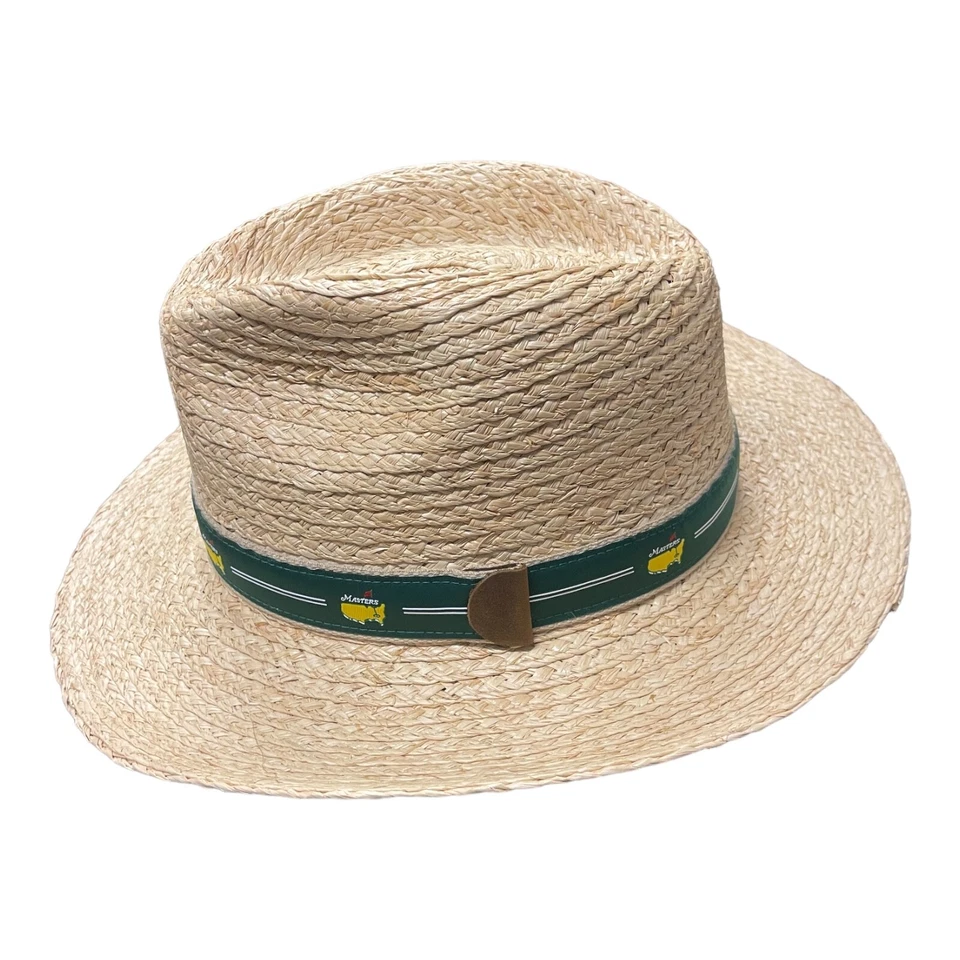 Sombrero de Paja Natural Dorfman Pacific 2024 Masters Logo Verde Cinturón Logo L/XL Foto 4 de 4