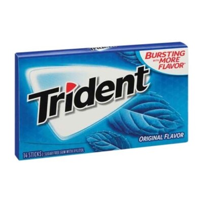 Trident Original Chewing Gum 14 sticks 12 Packs Free Shipping