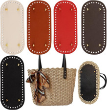 5 PCS Bag Bases for Crochet PU Leather Bag Bottom Oval Bag Bottom Long Oval Purs