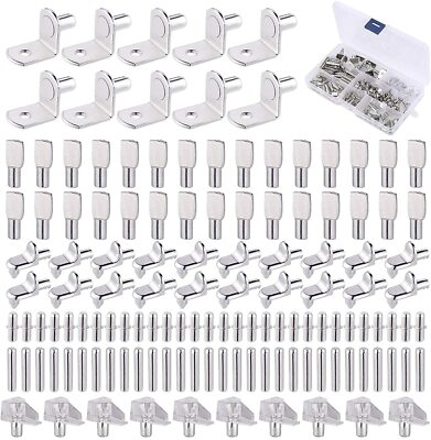160x 6 Shelf Support Shelf Bracket Kit Shelf Pegs Supports for Shelves Wardrobe