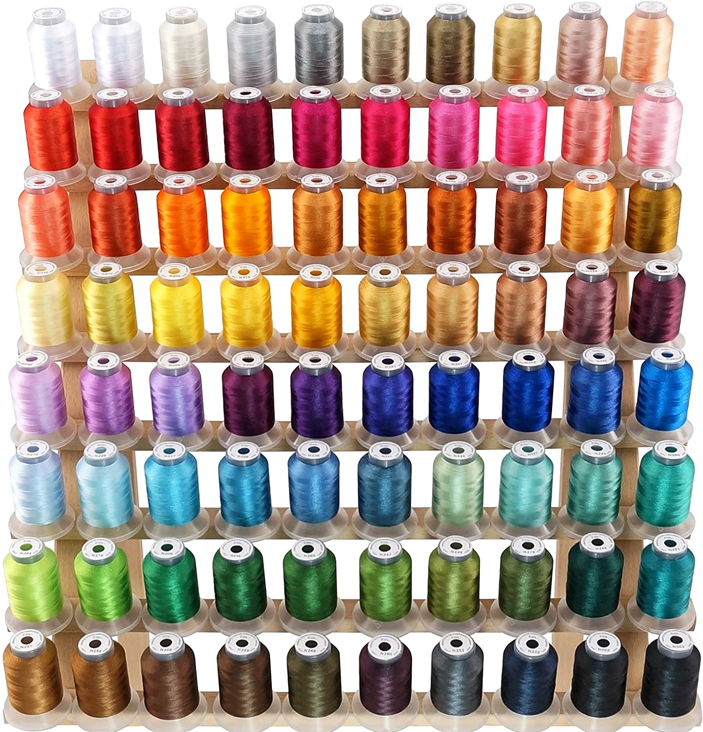 80 Spools Polyester Embroidery Machine Thread Kit 500M (550Y) Each Spool - Color