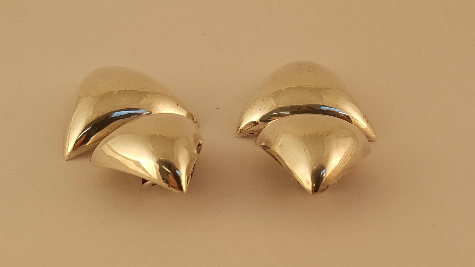 STERLING SILVER DANGLY TRIANGLE STATEMENT EARRINGS - image 7