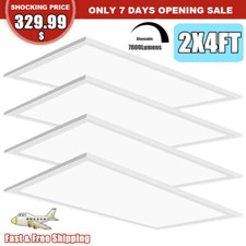 2X4 LED Flat Panel Light 75W Dimmable,4Pack Drop Ceiling Recessed Troffer Lights