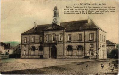 Old postcard MOUZON - Town Hall - Built on the site of the Court... (224790)