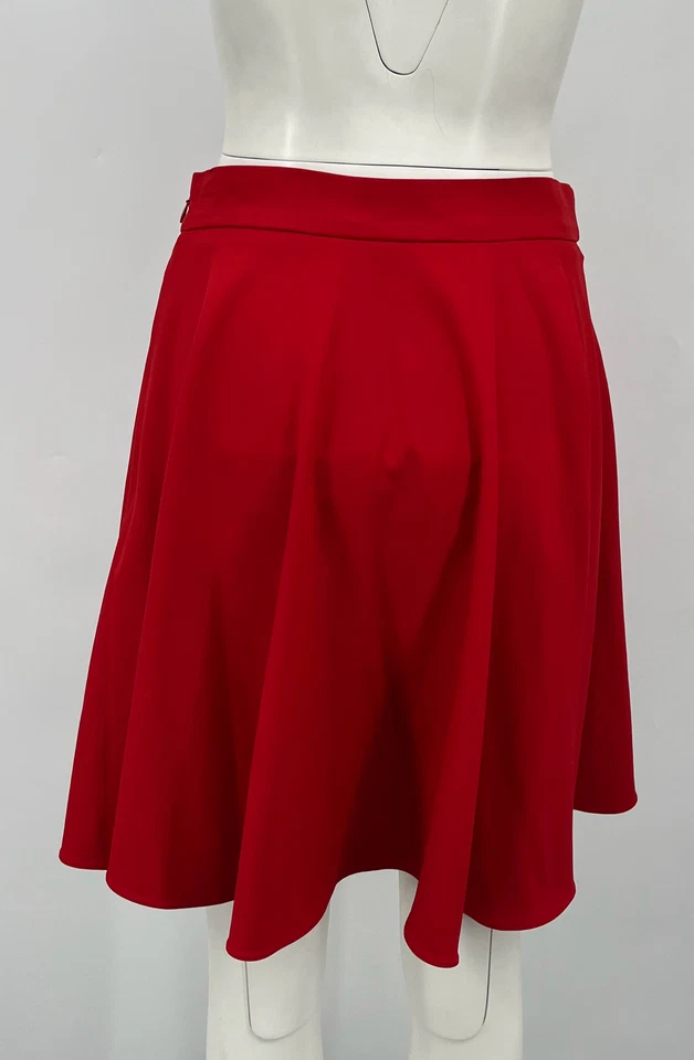Miu Miu изменен красный креп трапециевидная юбка до колена sz 44 - Изображение 3 из 4