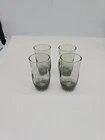 4 Vintage Anchor Hocking? Smoke Gray Juice Glass's 4oz Unique Swirl, Tulip Shape