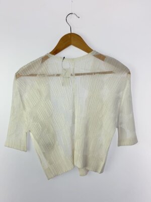 PLEATS PLEASE ISSEY MIYAKE◆カーディガン(薄手)/3/ポリエステル/YLW/PP83-J0142// PLEATS PLEASE ISSEY MIYAKE ◇ Cardigan (thin) / 3