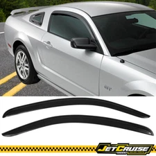 Fits 05-09 Ford Mustang Acrylic Window Visors Rain Guard Deflector 2Pcs Set