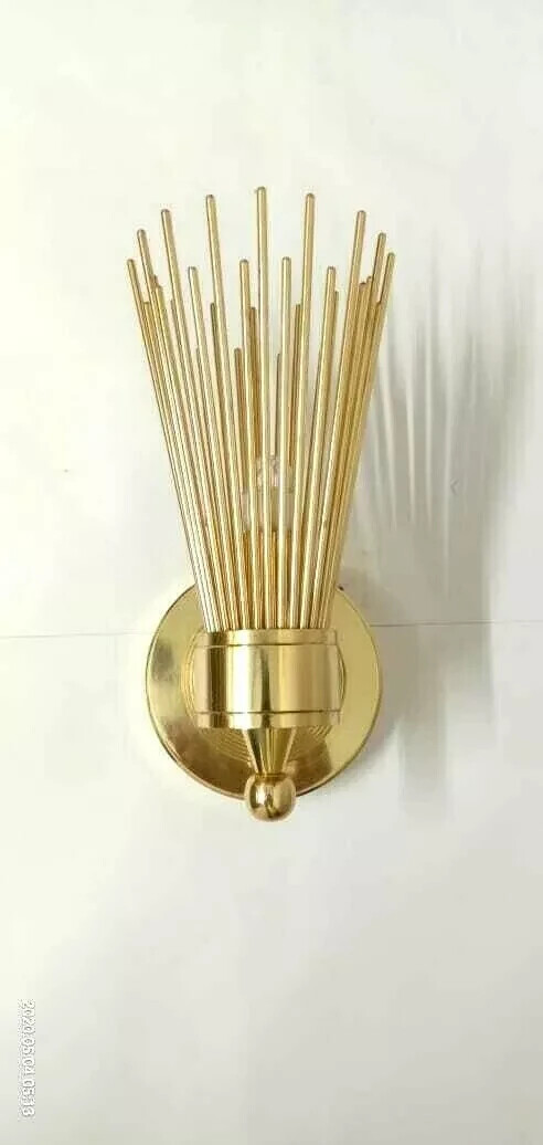 1950s Mid Century Brass Sputnik Skyla Wall Sconce Lighting Fixture