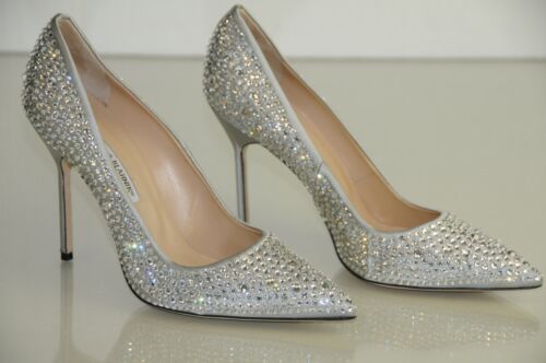 $1685 New Manolo Blahnik BB Cry 105 Silver Crystal JEWELED Pump Wedding  Shoes 41 | eBay