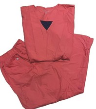 Buttery Soft Workwear Pink Scrubs Set Top Pants size 2XL