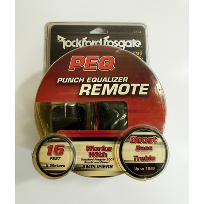 #ad Rockford Fosgate PEQ Punch Equalizer Remote Universal Black Wired Bass Treble $28.49