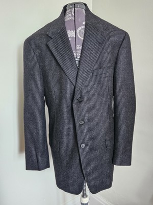 Tommy Hilfiger For Hudsons Blazer Jacket Pinstripe 40R VTG UNION MADE USA 
