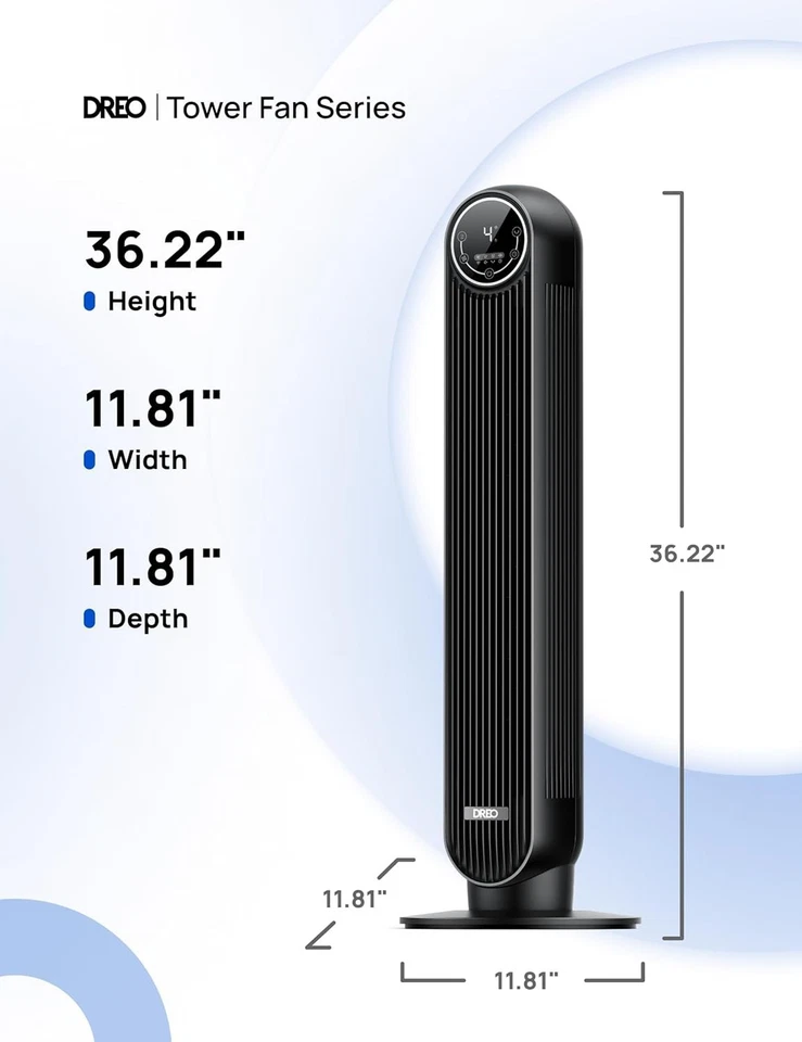 Bladeless Tower Fan with 90° Oscillation - Perfect for Bedrooms & Living Rooms - Image 4 of 4