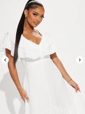 Fashion Nova All White Midi Dress