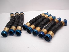 8 Nascar Bmrs Poly Ptfe Braided As-28 Thread Lower Radiator Hoses 13-16.5 Long