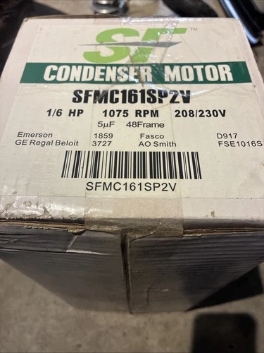 New Trane Condenser Motor 1/6 Hp