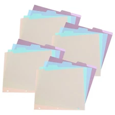  20 Pcs Notebook Tabs Dividers Separator Page Plastic Loose-leaf Pages