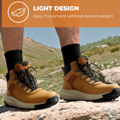 NORTIV 8 Men Waterproof Hiking Trail Boots Lightweight Trekking Shoes
