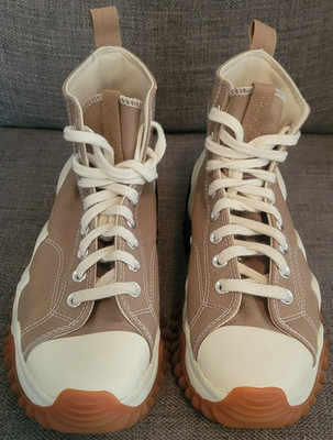 Converse Run Star Motion High Top Platform Lace-Up Sneaker Sand Dune/Black