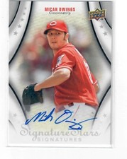Micah Owings Auto    2009 Upper Deck Signature Stars  Tulane  Reds