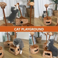 Interactive Cat Scratching Post Deer Patterned Fun Cat Toy Indoor Kittens Cats