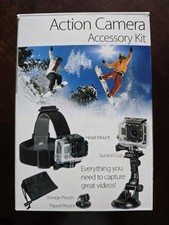 GoPro Action Camera Accessory Kit By SunPak Head Strap Suction Tripod Mount USA