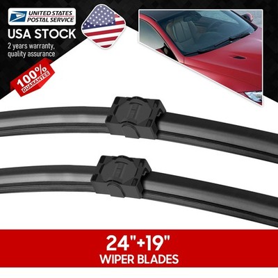 Waterproof/Durable 24''+19'' Side lock Windshield Wiper Blades All Season Set