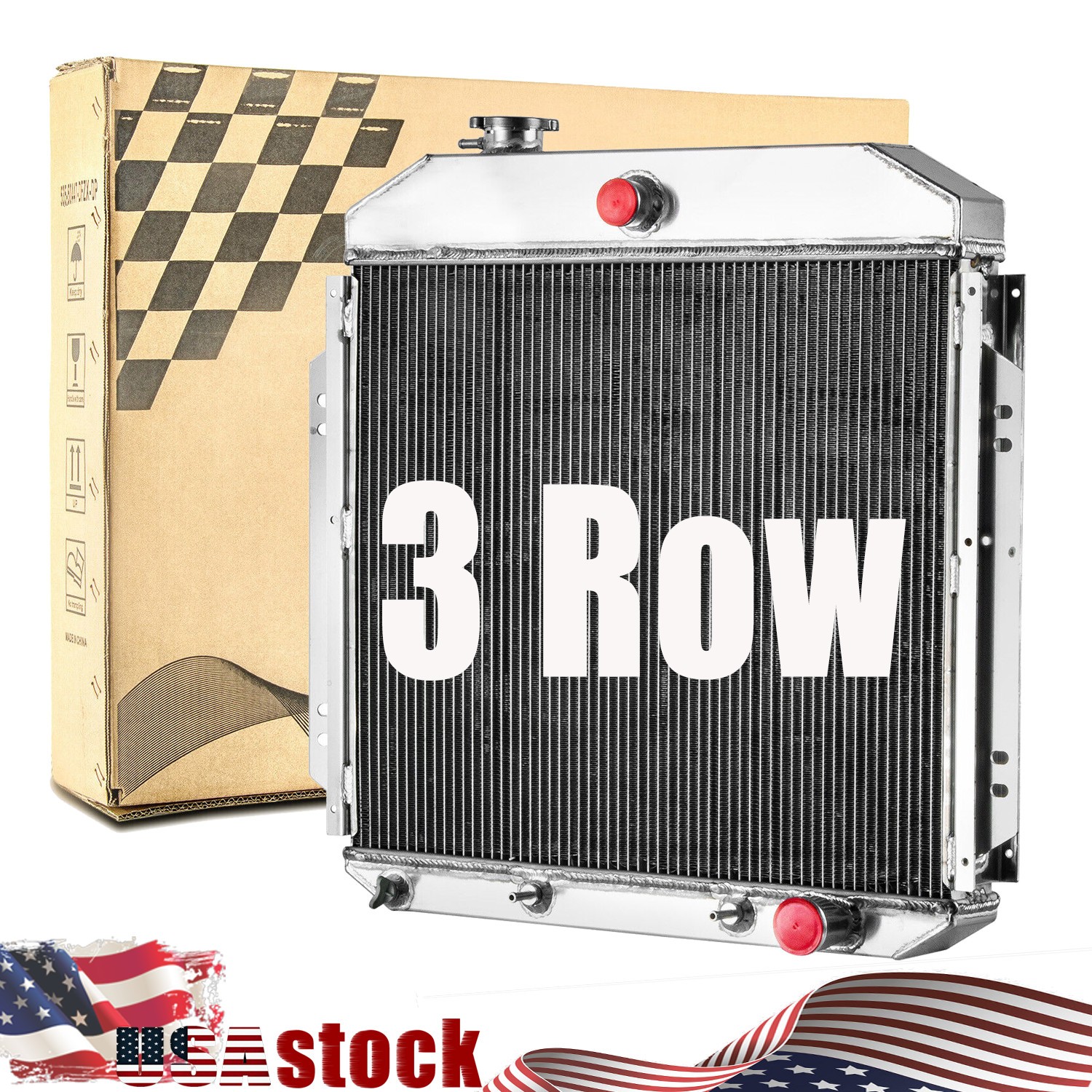 3 Row Aluminum Radiator For 1957-1960 Ford F100 Truck 3.6L 4.4L 4.8L 5.8L AT US