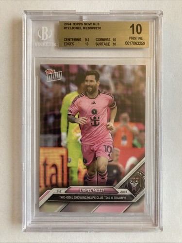 2024 Topps Now Lionel Messi #12 BGS 10 Pristine MVP 🏆