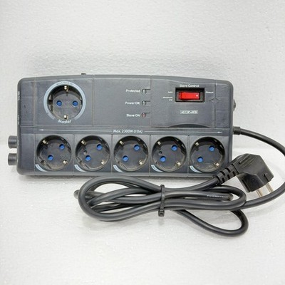 KONIG SURGE PROTECTOR POWER STRIP MASTER SLAVE 2300W 10A MULTI SOCKET EXTENSION