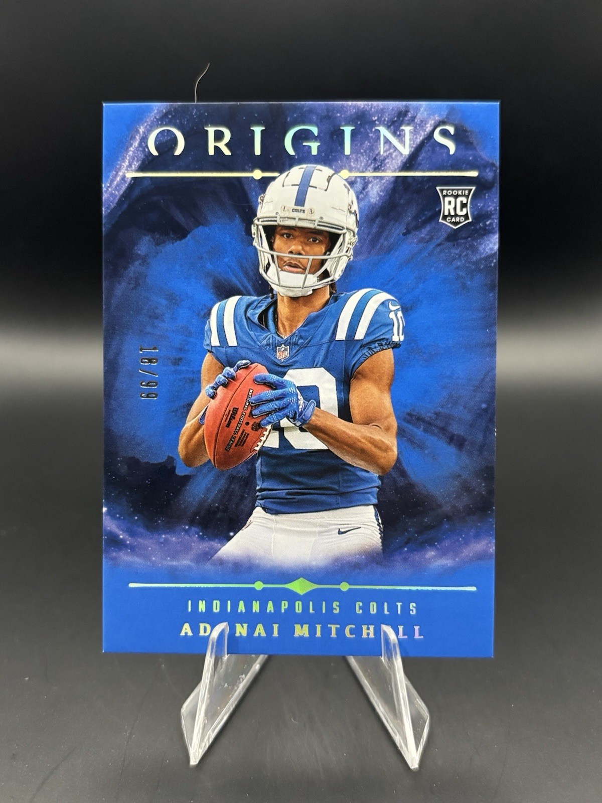 Adonai Mitchell (RC) | 2024 Panini Origins #108 | Blue /99 - Color Match