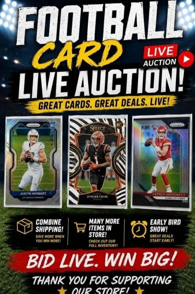 Football Rookies, Stars, Legends.  Combine shipping!