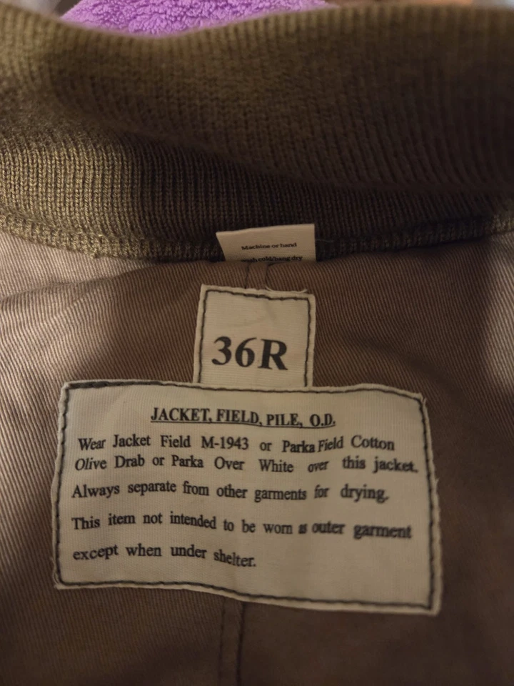 Chaqueta Forro Pile At The Front Reproduction M-43 Talla 36R Foto 3 de 4