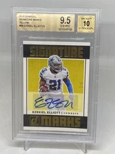 2018 EZEKIEL ELLIOTT #2/5 AUTO PARALLEL SIGNATURE MARKS BGS 9.5/10 GEM MT POP 1