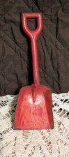 Vintage Red Pressed Steel Sand Pail Shovel 11 3/4" Tall