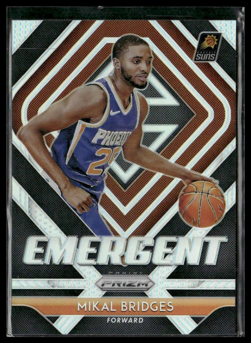 2018-19 Panini Prizm #10 Mikal Bridges Emergent Silver
