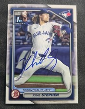 Khal Stephen Signed IP 2024 Bowman Draft  Card Blue Jays In Person Autograph