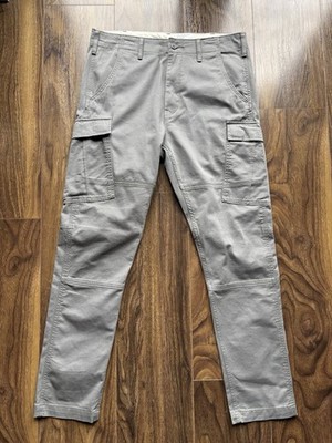 Levi's ''Lo Ball'' Slim Tapered Cargo Grau W32 L30 Utility Chino Neu mit Etikett UVP 110£