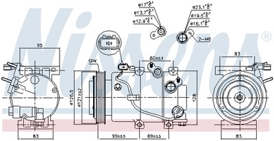NISSENS 890238 Kompressor, Klimaanlage für KIA