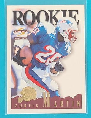 1995 Summit RC #166 Curtis Martin New England Patriots FOOTBALL Card P4
