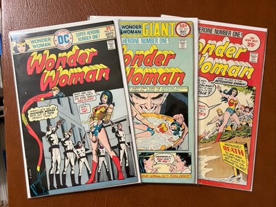 Wonder Woman Lot 3: VG to FN- #216 #217 #219 DC Comics 1975 $7 Ship