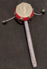 Handtrommel Stabtrommel Antik 20 cm lang gebraucht