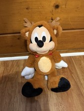 Disney Store 2025 Mickey Mouse Reindeer Holiday Plush 15" Christmas
