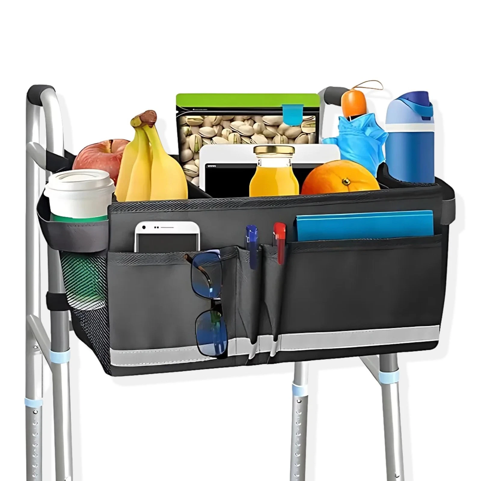 Aliseniors Walker Basket Walker Accessories for Folding Walker with Water Cup...