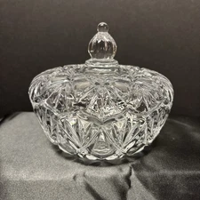 Mikasa Saturn Crystal Covered Candy Dish Vintage Beautiful Mint Condition